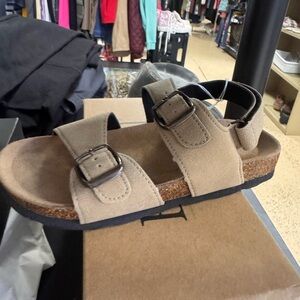 Bjorndal Kids Tan Double Buckle Cork Sandals